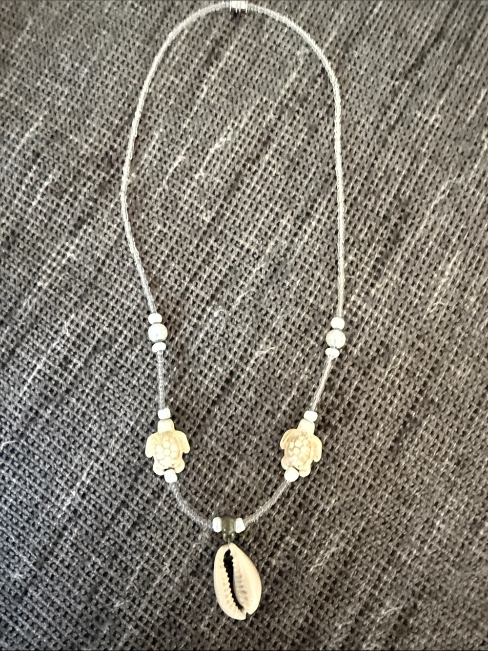 Handcrafted Shell & Turtle Pendant Necklace from Mexico (Baja California)